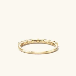 Rings<Mejuri Baguette Diamond Half Eternity Band