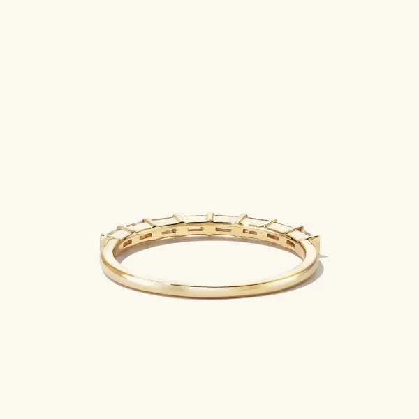 Rings<Mejuri Baguette Diamond Half Eternity Band