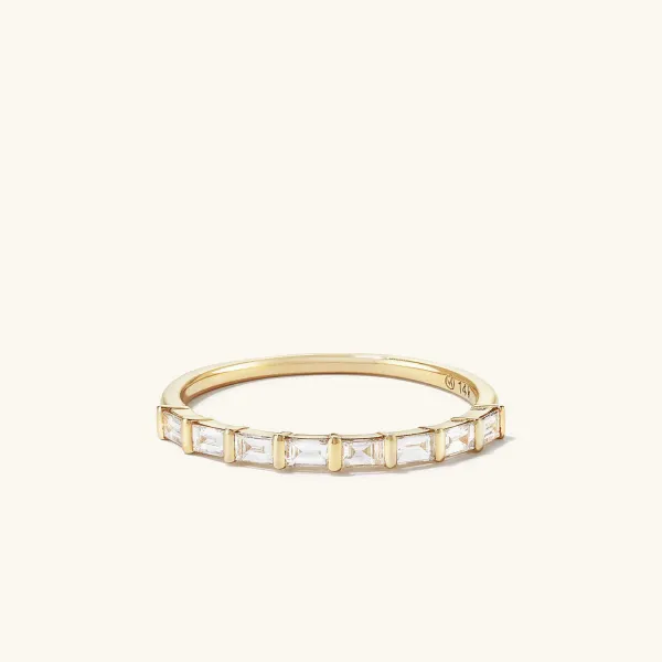 Rings<Mejuri Baguette Diamond Half Eternity Band