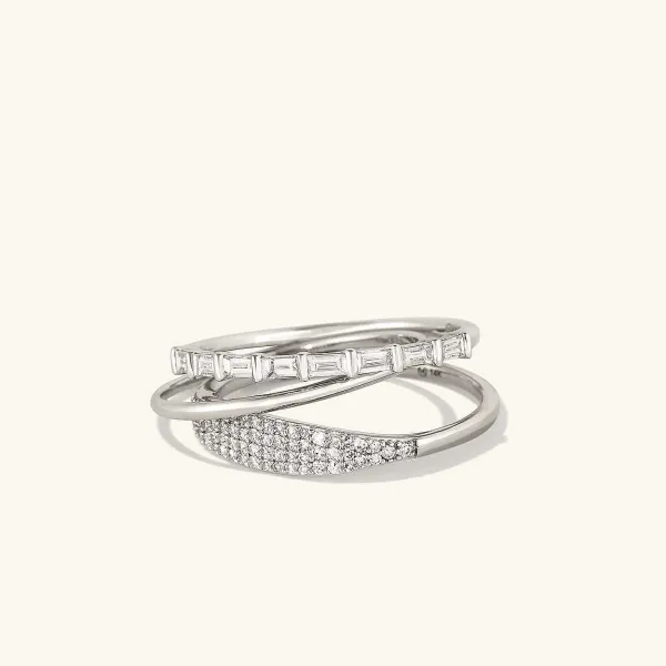 Rings<Mejuri Baguette Diamond Half Eternity Band