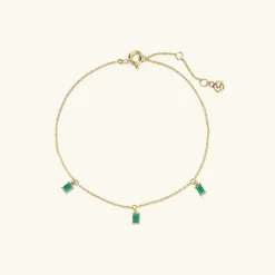 Bracelets<Mejuri Baguette Gemstone Bracelet