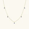 Necklaces<Mejuri Baguette Gemstone Station Necklace