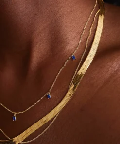 Necklaces<Mejuri Baguette Gemstone Station Necklace