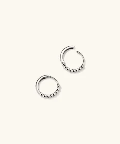 Earrings<Mejuri Beaded Huggie Hoops
