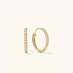 Earrings<Mejuri Beaded Medium Hoops