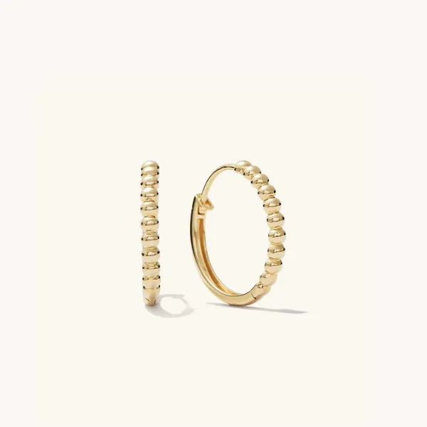 Earrings<Mejuri Beaded Medium Hoops