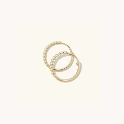 Earrings<Mejuri Beaded Medium Hoops
