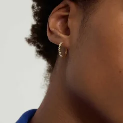 Earrings<Mejuri Beaded Medium Hoops