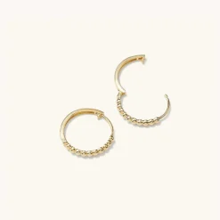 Earrings<Mejuri Beaded Medium Hoops