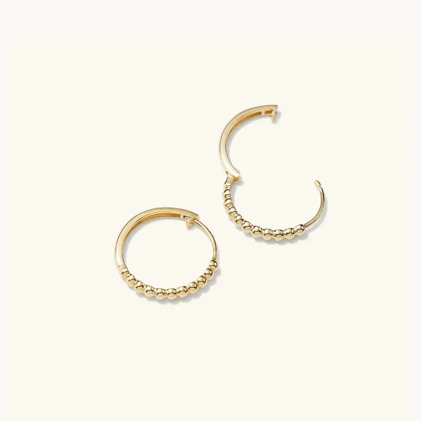 Earrings<Mejuri Beaded Medium Hoops