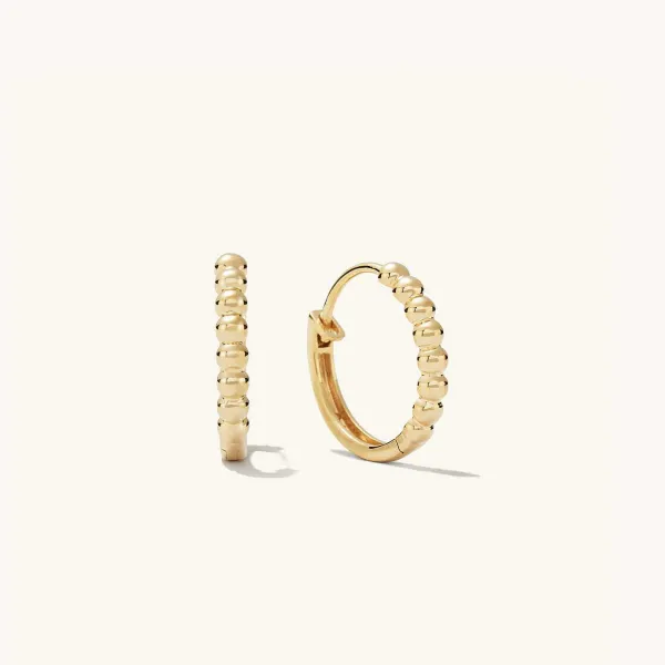 Earrings<Mejuri Beaded Small Hoops