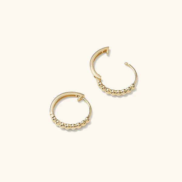 Earrings<Mejuri Beaded Small Hoops