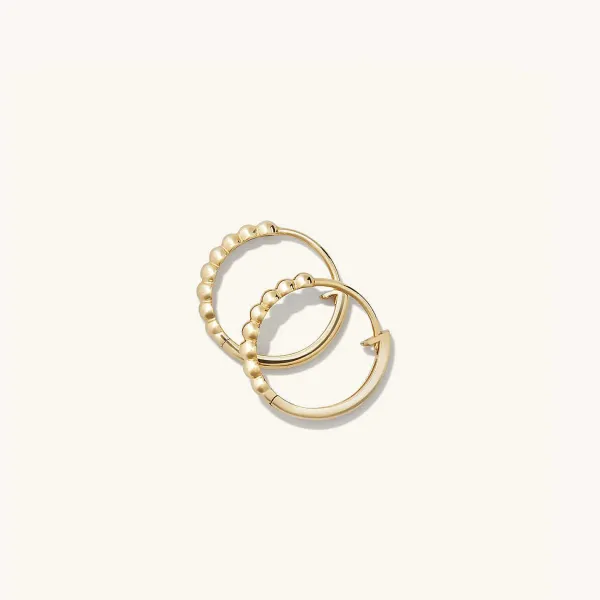 Earrings<Mejuri Beaded Small Hoops