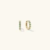 Earrings<Mejuri Bezel Emerald Huggies