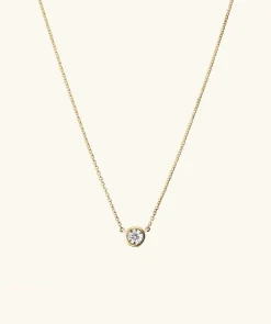 Necklaces<Mejuri Bezel Lab Grown Diamond Necklace 0.25 Ct