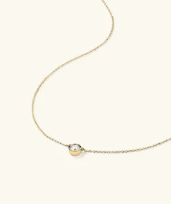 Necklaces<Mejuri Bezel Lab Grown Diamond Necklace 0.25 Ct