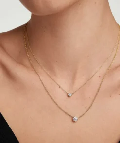 Necklaces<Mejuri Bezel Lab Grown Diamond Necklace 0.25 Ct