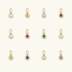 Necklaces<Mejuri Birthstone Sphere Charm