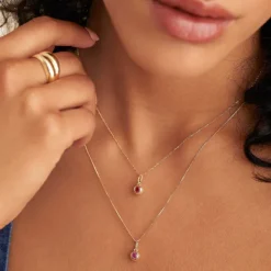 Necklaces<Mejuri Birthstone Sphere Charm