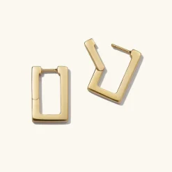 Earrings<Mejuri Block Medium Hoops