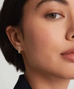 Earrings<Mejuri Block Pav Diamond Duo Hoops