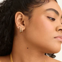 Earrings<Mejuri Block Small Hoops