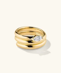 Rings<Mejuri Boa Gemstone Coil Ring