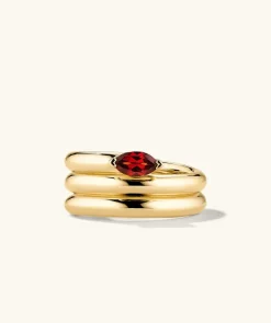 Rings<Mejuri Boa Gemstone Coil Ring