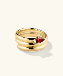 Rings<Mejuri Boa Gemstone Coil Ring
