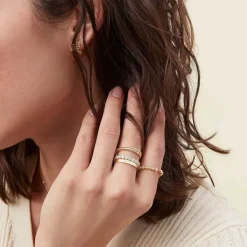 Rings<Mejuri Bold Beaded Diamond Open Ring