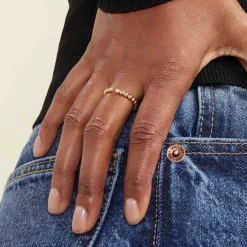 Rings<Mejuri Bold Beaded Diamond Open Ring