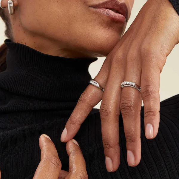 Rings<Mejuri Bold Diamond Half Eternity Ring