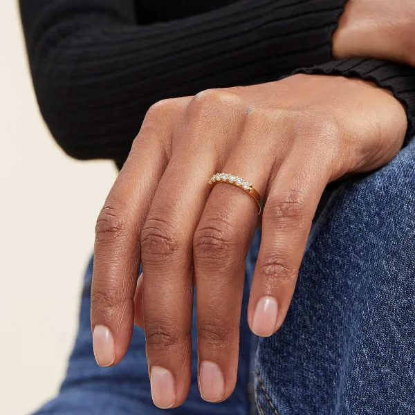 Rings<Mejuri Bold Diamond Half Eternity Ring