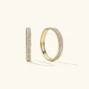 Earrings<Mejuri Bold Pav Diamond Large Hoops