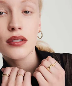 Earrings<Mejuri Bold Pav Diamond Large Hoops