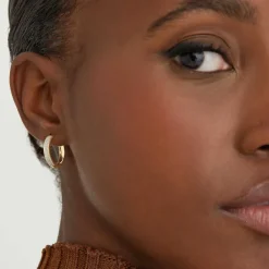 Earrings<Mejuri Bold Pav Diamond Medium Hoops