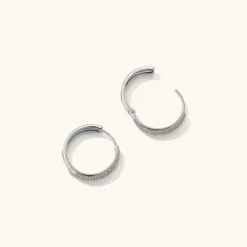 Earrings<Mejuri Bold Pav Diamond Medium Hoops
