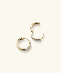 Earrings<Mejuri Bold Pav Diamond Small Hoops
