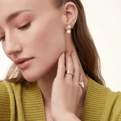 Earrings<Mejuri Bold Pearl Ear Jacket Studs