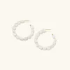 Earrings<Mejuri Bold Pearl Hoop Earrings