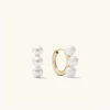 Earrings<Mejuri Bold Pearl Trio Hoop Earrings