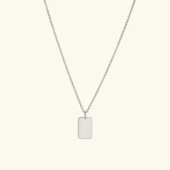 Necklaces<Mejuri Cable Chain Tag Necklace