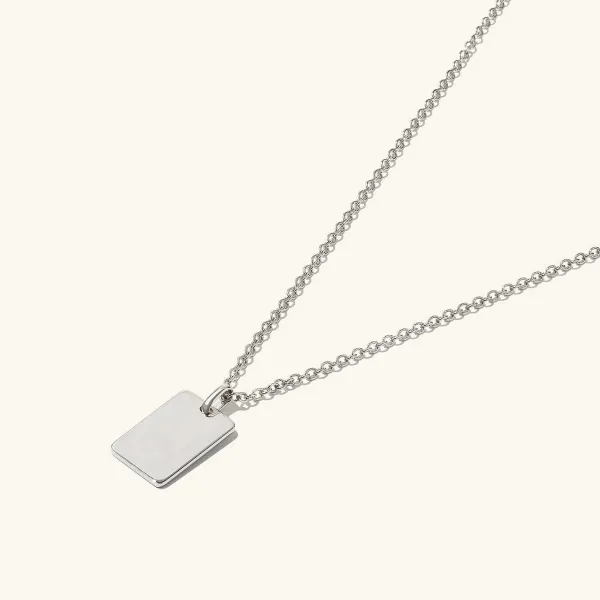 Necklaces<Mejuri Cable Chain Tag Necklace