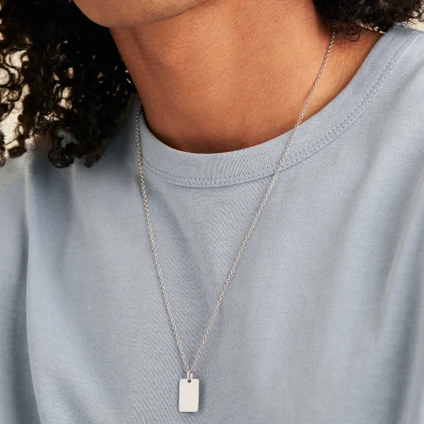 Necklaces<Mejuri Cable Chain Tag Necklace