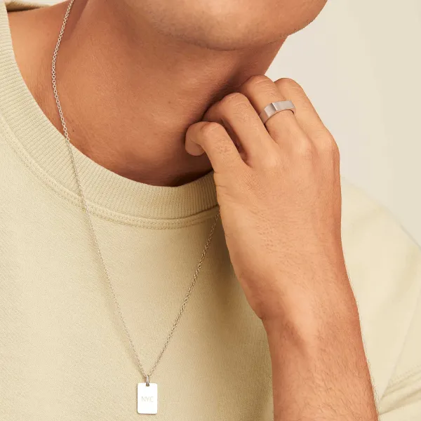 Necklaces<Mejuri Cable Chain Tag Necklace