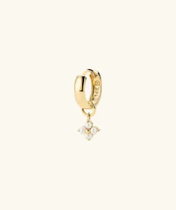 Earrings<Mejuri Cluster Pearl Hoop Charm
