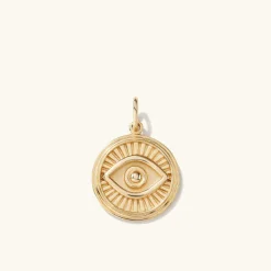 Necklaces<Mejuri Courage: Evil Eye Coin Charm Pendant