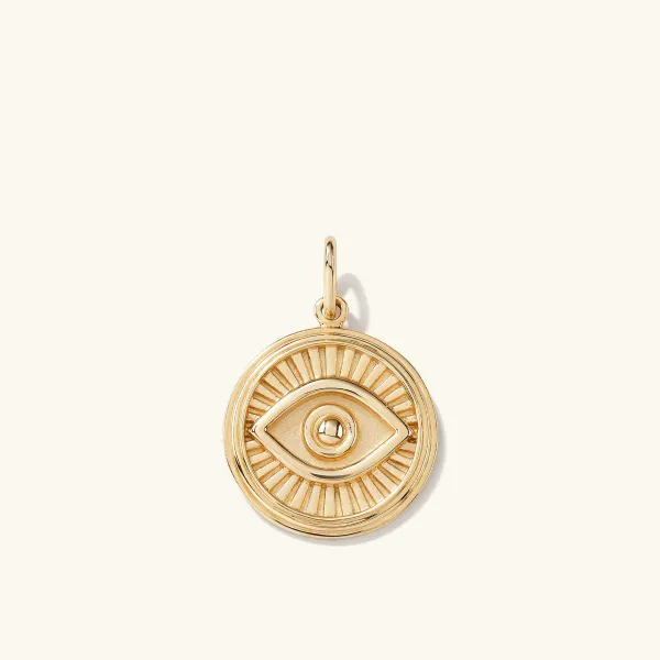Necklaces<Mejuri Courage: Evil Eye Coin Charm Pendant