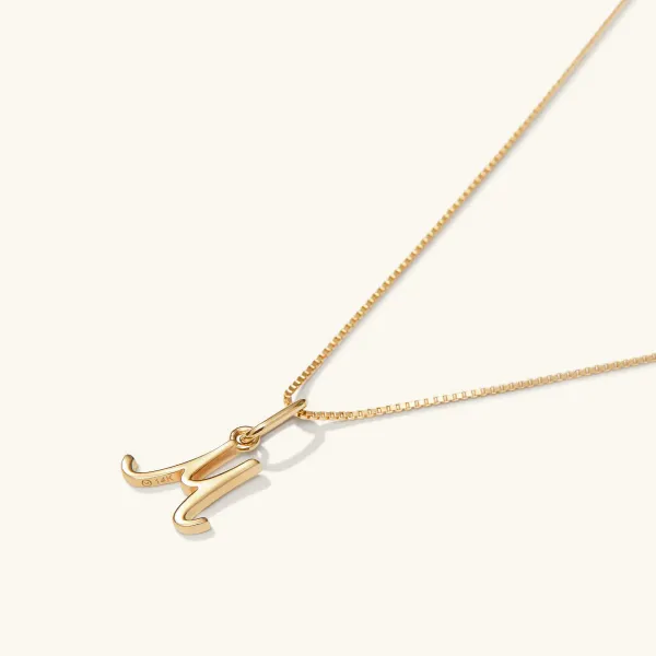 Necklaces<Mejuri Cursive Letter Charm