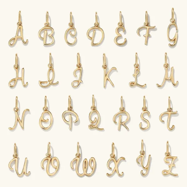 Necklaces<Mejuri Cursive Letter Charm